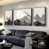 Tranh Canvas Bộ 3 Tấm Phong Cảnh Núi Tuyết