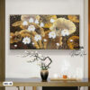 Tranh Canvas Hoa Sen Trắng Ánh Vàng