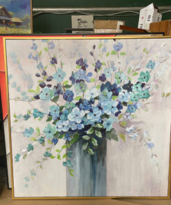 Tranh Canvas Bình Hoa Xanh