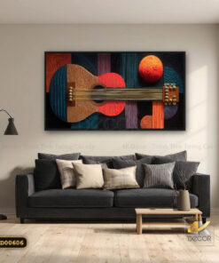 Tranh Canvas Guitar Sắc Màu Nghệ Thuật