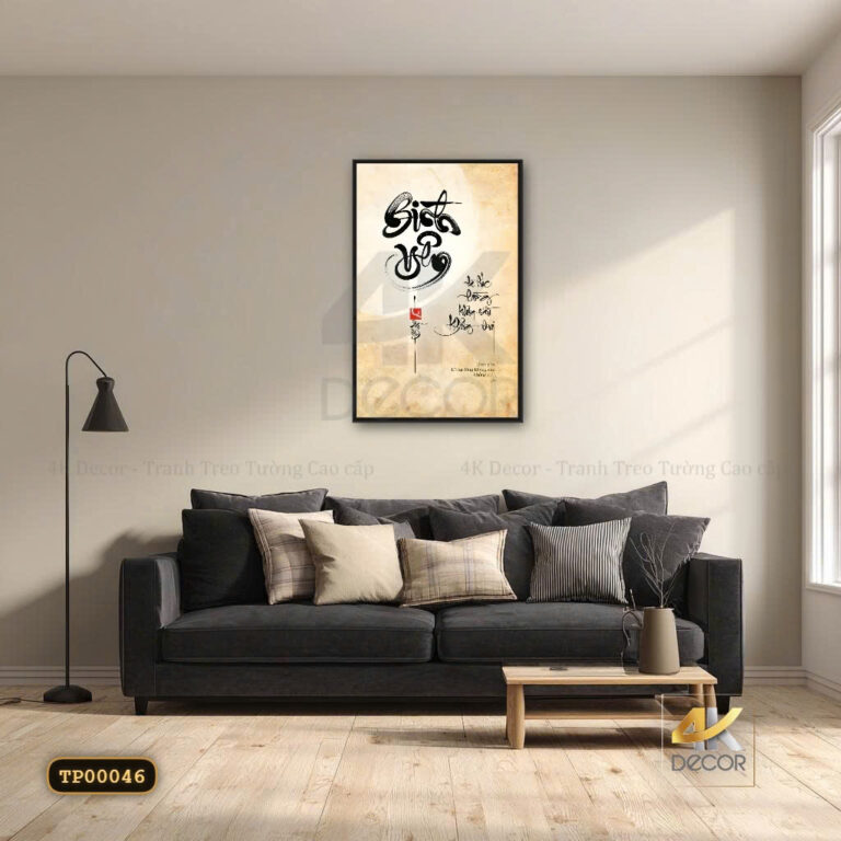 Tranh Canvas Thư Pháp Bình Yên