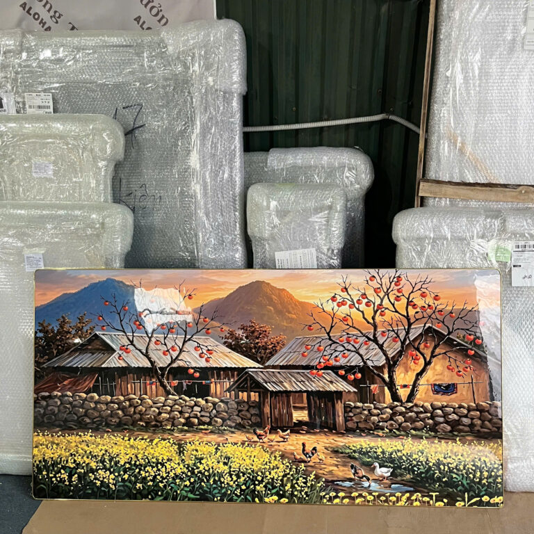Tranh Tráng Gương Bình Yên Làng Quê