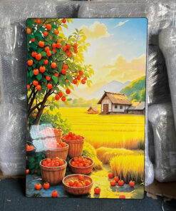 Tranh Tráng Gương Sắc Hồng Ngày Tết