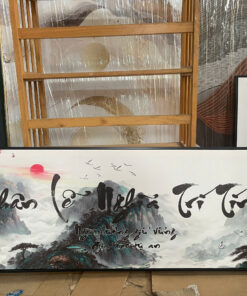 Tranh Canvas Nhân Lễ Nghĩa Trí Tín Sơn Thủy