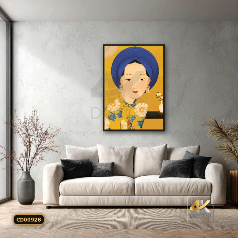 Tranh Tráng Gương Hoa Sắc Hoàng Kim
