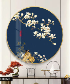 Tranh Tráng Gương Tròn Mộc Lan Dạ Yến