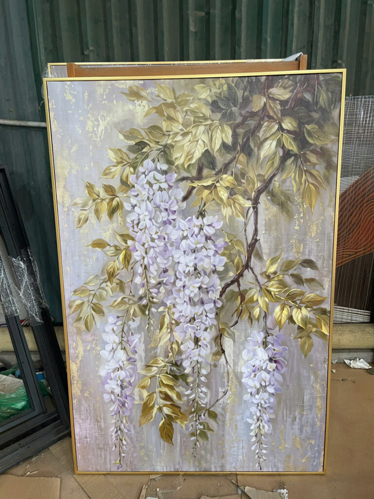 Tranh Canvas Tử Đằng Khai Hoa