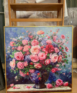 Tranh Canvas Bình Hoa Phú Quý