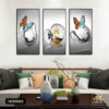 Bộ 3 Tranh Canvas Ly Rượu Nghệ Thuật