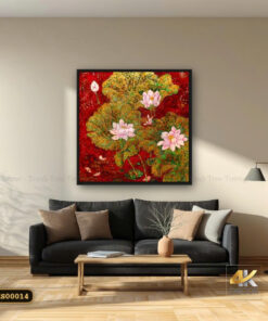 Tranh Canvas Sen Đỏ Phú Quý
