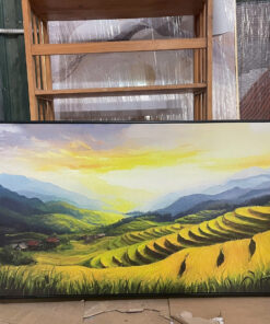 Tranh Canvas Mùa Vàng Ruộng Bậc Thang Tây Bắc