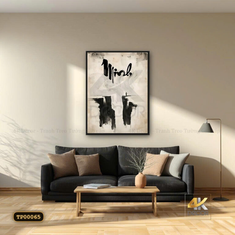 Tranh Canvas Chữ Minh Tự Tại