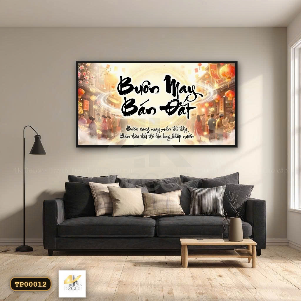 Tranh Canvas Buôn May Bán Đắt
