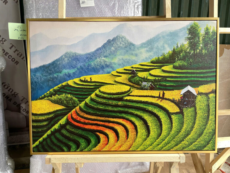 Tranh Canvas Ruộng Bậc Thang Tây Bắc Mùa Vàng | TB00204