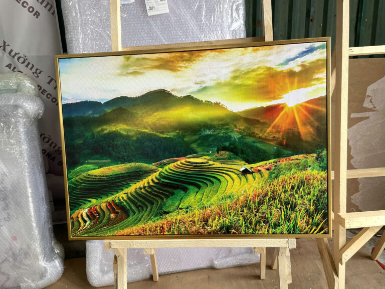 Tranh Canvas Ruộng Bậc Thang Bình Minh Tây Bắc