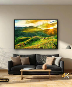 Tranh Canvas Ruộng Bậc Thang Bình Minh Tây Bắc