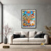 Tranh Canvas Ngũ Hổ Phong Thủy Trấn Trạch