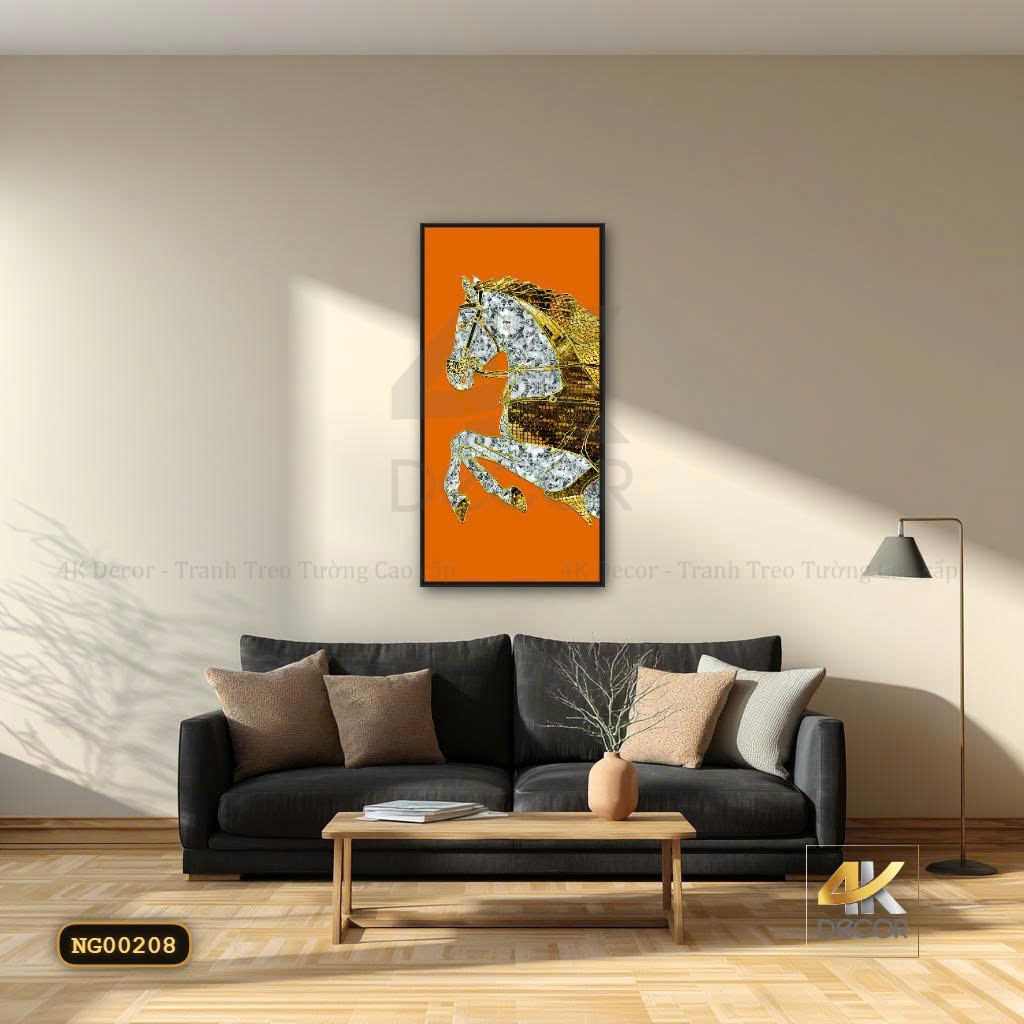 Tranh Canvas Kim Mã Phú Quý