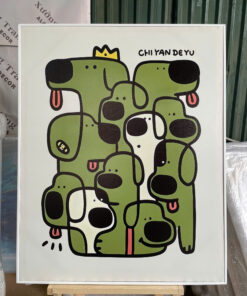 Tranh Canvas Vương Quốc Cún Xanh