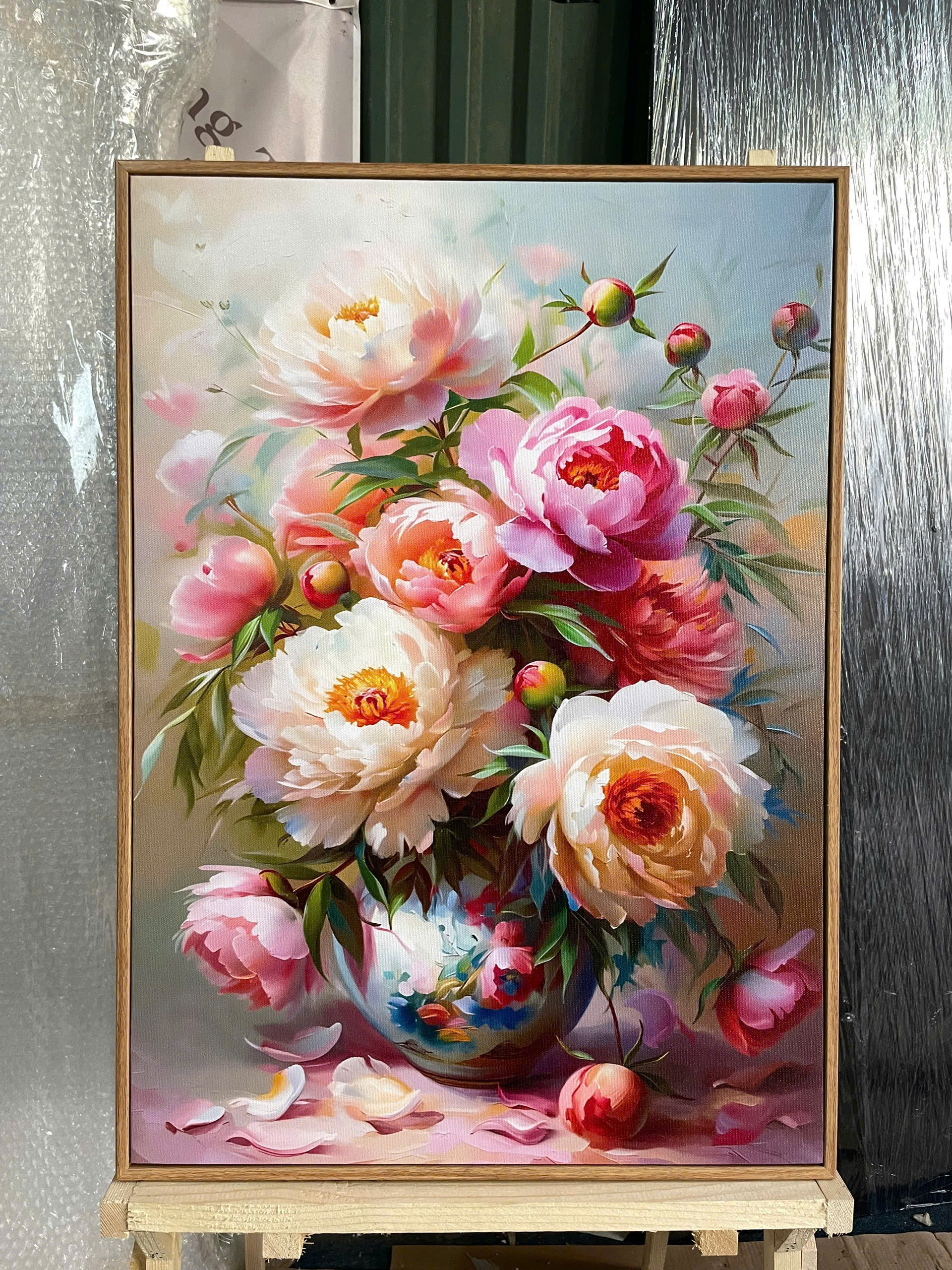 Tranh Canvas Hoa Mẫu Đơn Khởi Sắc