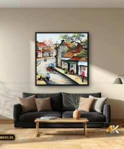Tranh Canvas Phố Cổ Hà Nội Xưa