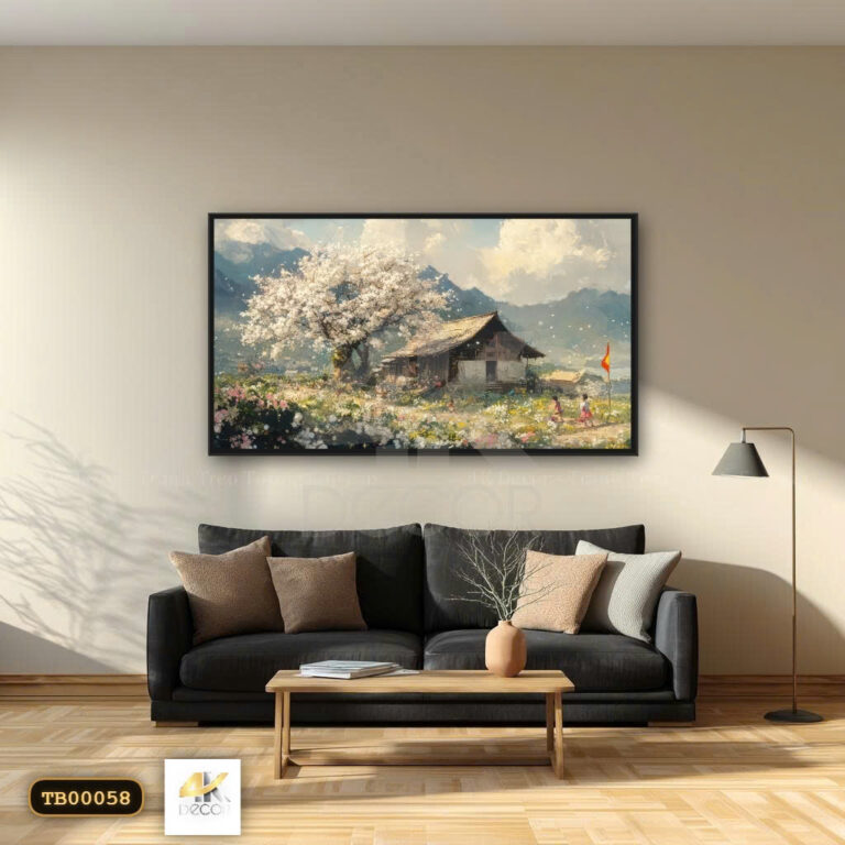 Tranh Canvas Trắng Muốt Bản Cao