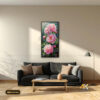 Tranh Canvas Hoa Mẫu Đơn Hồng Phú Quý
