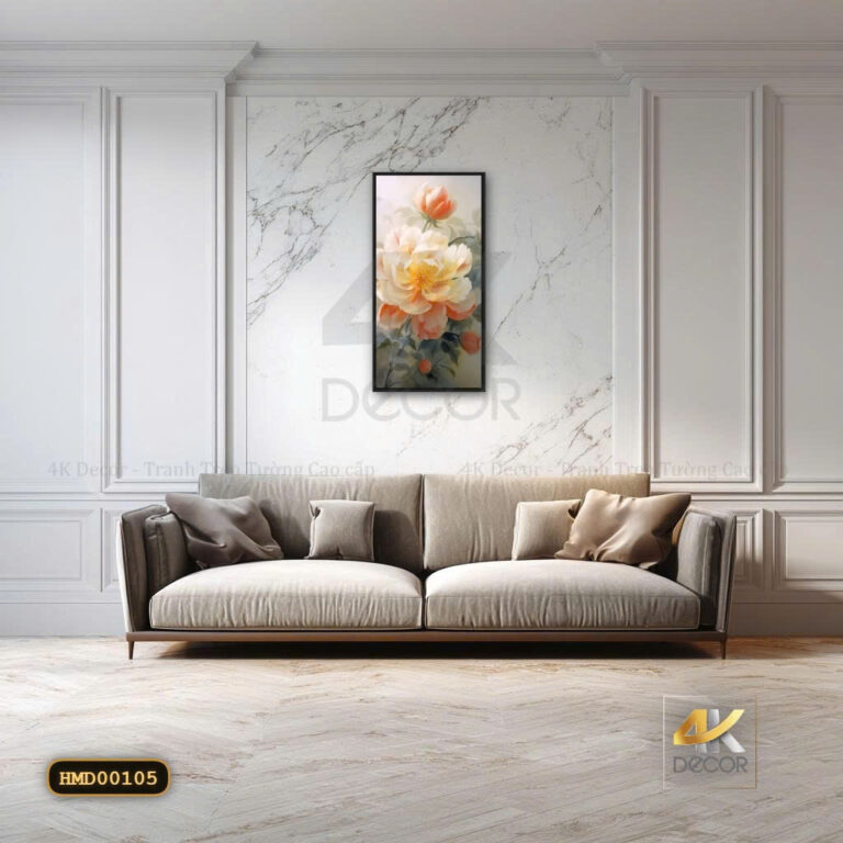 Tranh Canvas Hoa Mẫu Đơn Ánh Bình Minh
