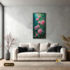 Tranh Canvas Vườn Mẫu Đơn Hồng Đón Ánh Bình Minh