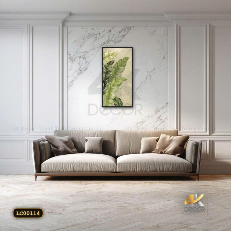 Tranh Canvas Lá Chuối Xanh Nghệ Thuật