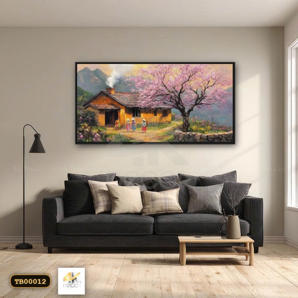 Tranh Canvas Bản Sắc Tây Bắc Chiều Bình Yên
