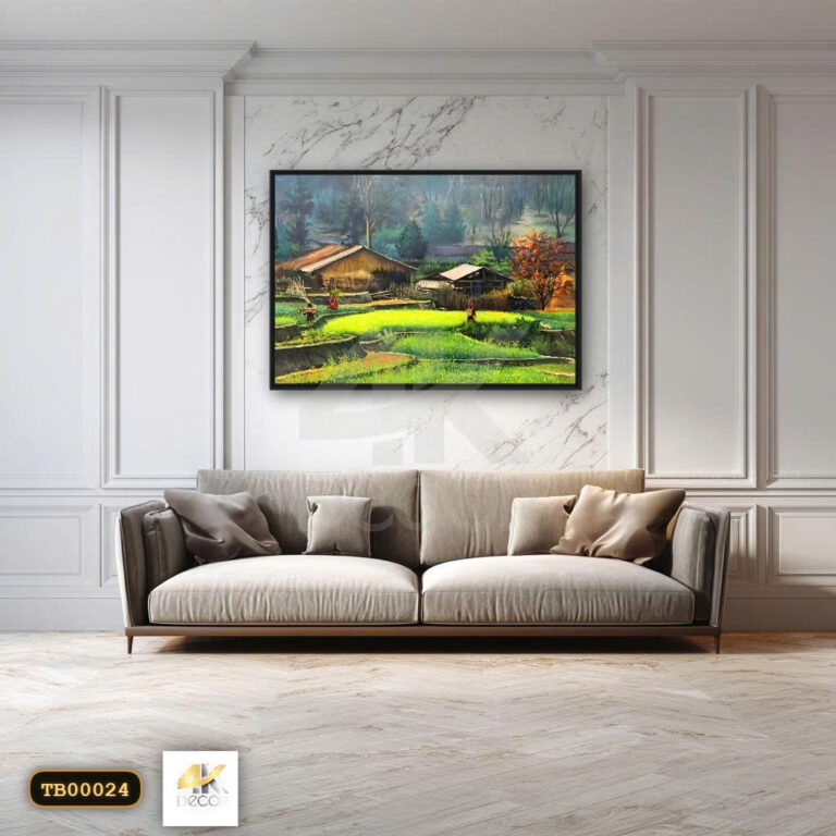 Tranh Canvas Vệt Nắng Sớm Trên Ruộng Bậc Thang