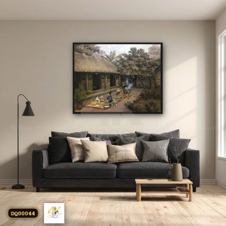 Tranh Canvas Phong Cảnh Bắc Bộ Xưa