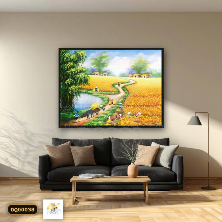 Tranh Canvas Mùa Lúa Quê Tôi