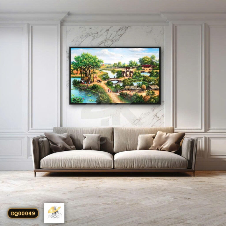 Tranh Canvas Đồng Quê Bắc Bộ