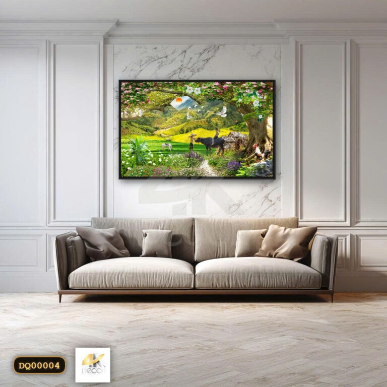 Tranh Canvas Đồng Quê Miền Núi