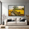 Tranh Canvas Đồng Quê Bắc Bộ Mùa Lúa