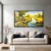 Tranh Canvas Đồng Quê Bắc Bộ Mùa Lúa